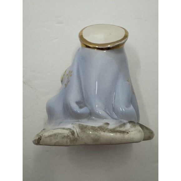 VTG Italian Bust glazed Madonna Virgin Mary Baby Jesus Italy 668 Statue Catholic - Picture 2 of 13